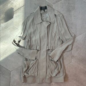 NWT BCBG Paris Sage Green Lightweight Utility Jacket Sz S